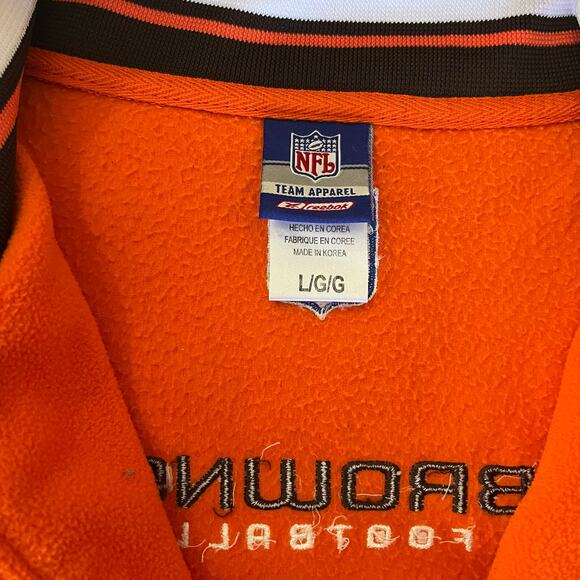 NFL Team Apparel Reebok Men's LG Cleveland Browns Fleece Pullover Sweatshirt - Picture 4 of 5